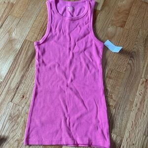 No Boundaries Fuchsia Ribbed Tank